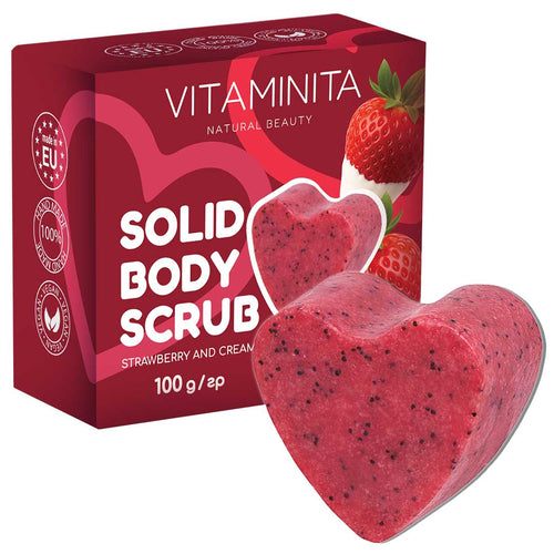 Твърд Скраб За Тяло Ягода и Сметана